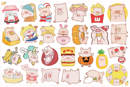 LuLu Pig-8cm big chip(random mix)